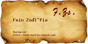 Fein Zsófia névjegykártya