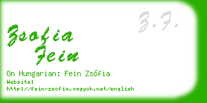 zsofia fein business card